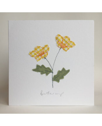 Sarah,becvar,design,embroidery,greetings,cards,floribunda,buttercup,notecard