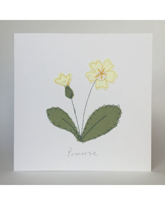 sarah, becvar,design,freehand,embroidery,freemotion,machine,embroidery,handmade,greetings, card,flower,primrose