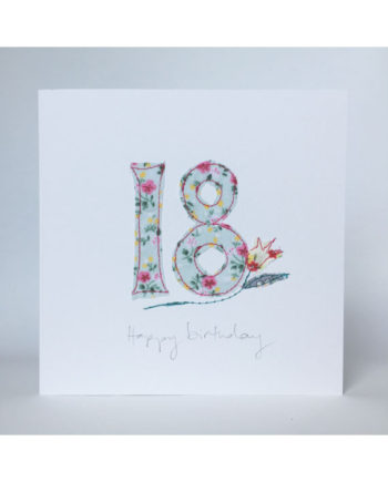 eighteenth birthday card handmade embroidered Sarah Becvar