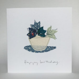 beautiful freehand embroidered greetings cards birthday embroidery design handmade bespoke Sarah Becvar