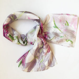 sarah Becvar design textile designer botanical print silk scarf