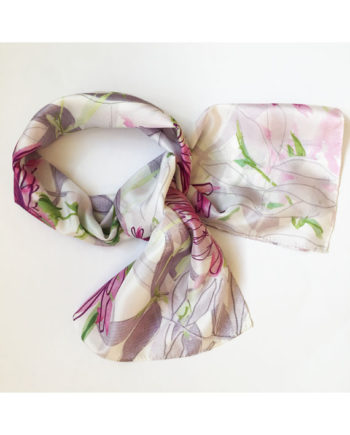 sarah Becvar design textile designer botanical print silk scarf