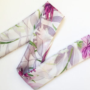 sarah Becvar textile design silk scarf botanical print