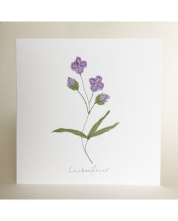 sarah Becvar freehand embroidered notecards bespoke handmade flower