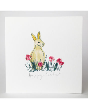 Sarah Becvar easter card handmade freehand embroidered freemotion embroidery bespoke textiles