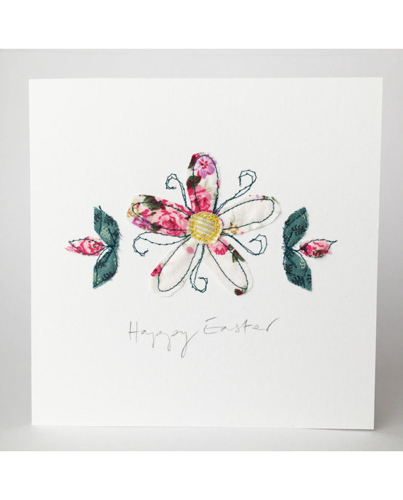 Sarah Becvar greetings cards easter handmade bespoke textile freehand embroidery embroidered free motion