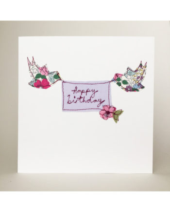 sarah Becvar textile artist freehand embroidery free motion embroidered greetings cards birthday card handmade bespoke appliqué