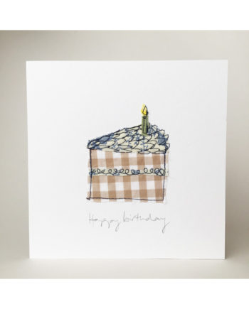 sarah Becvar textile artist freehand embroidery handmade greetings cards birthday cake embroidered handmade bespoke appliqué