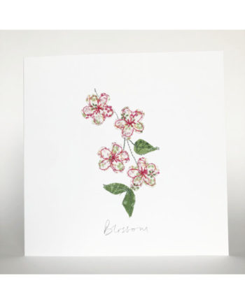 embroidered blossom card by Sarah becvar