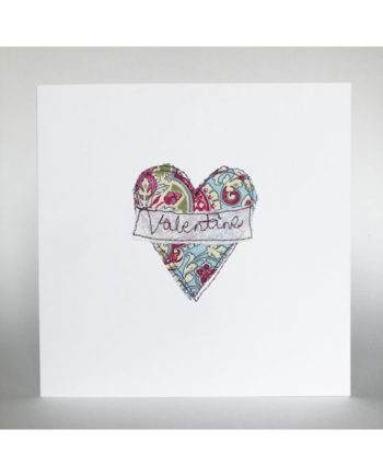 Sarah Becvar embroidered valentine card