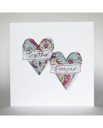 valentines card hand made and embroidered by Sarah Becvar