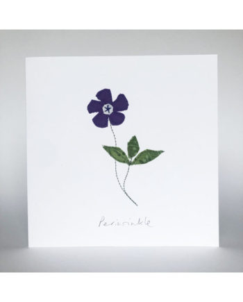 flower notecard embroidered by Sarah Becvar