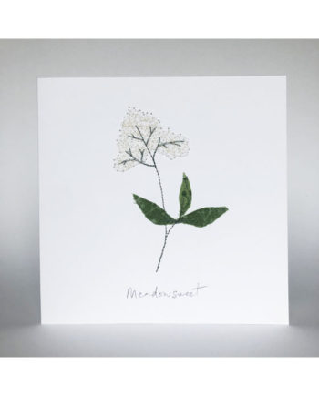 embroidered floral notecard by Sarah Becvar