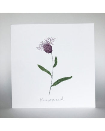 hand embroidered card by Sarah Becvar