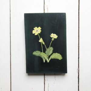 original painting of primroses by Sarah Becvar