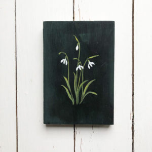 Sarahbecvar original painting of snowdrops