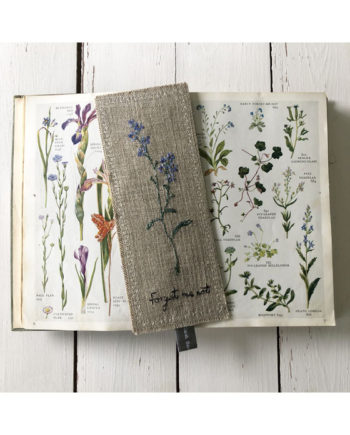 forget me not wildflower embroidered bookmark Sarah Becvar