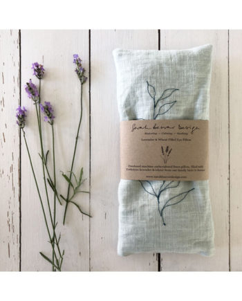embroidered lavender and wheat eye pillow Sarah Becvar