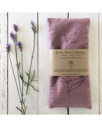 embroidered lavender and wheat eye pillow Sarah Becvar