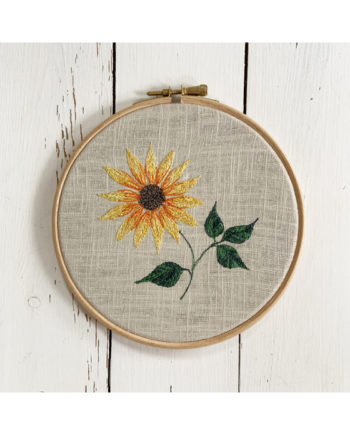 freehand machine embroidery kits learn how to freehand machine embroidery floral design flower kit sewing kit Sarah Becvar embroidered floral design kit