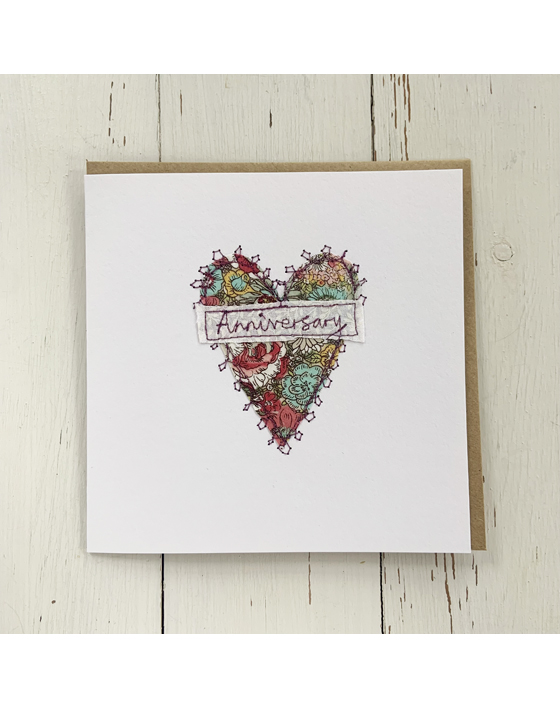 freehand machine embroidered handmade greetings card by textile artist sarah becvar