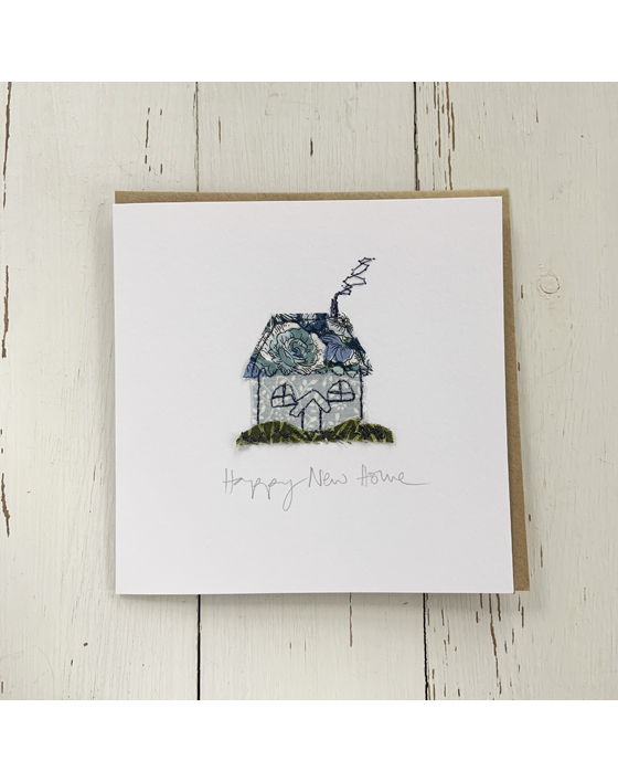 freehand machine embroidered handmade greetings card by textile artist sarah becvar