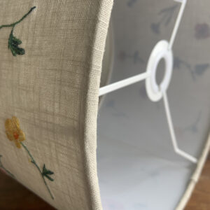 original designer exclusive eco printed cotton fabric wildflower design embroidered upholstery fabric lampshade household fabrics textile design UK made