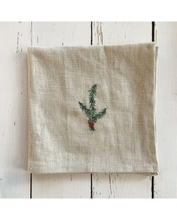 Festive Linen Napkin - Fir