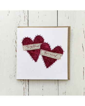 embroidered valentines day card sarah becvar