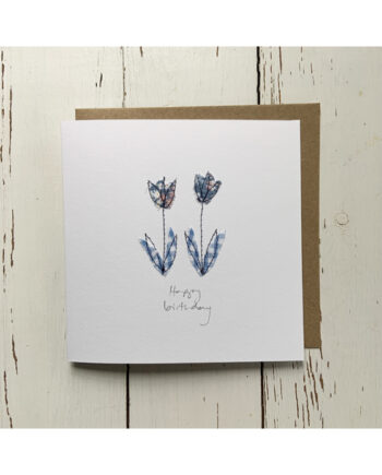 embroidered birthday card sarah becvar